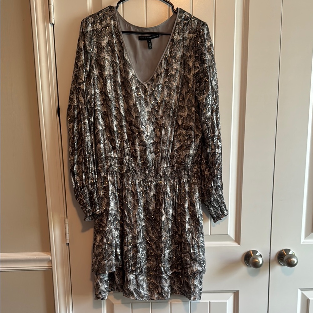 Black and Gray Patterned Dress
